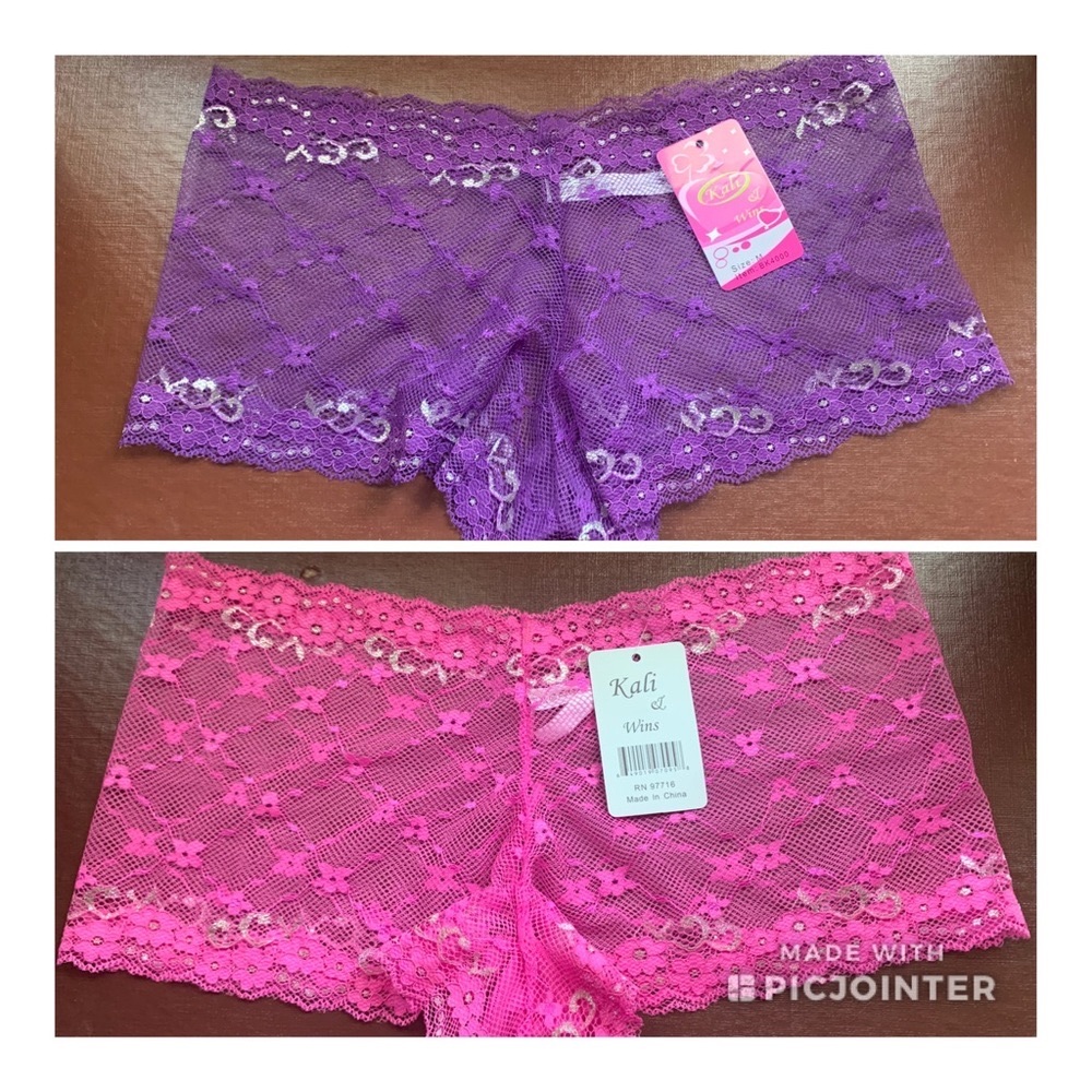 NWT THREE Pair of Sexy Hipster Lace Lingerie Panties